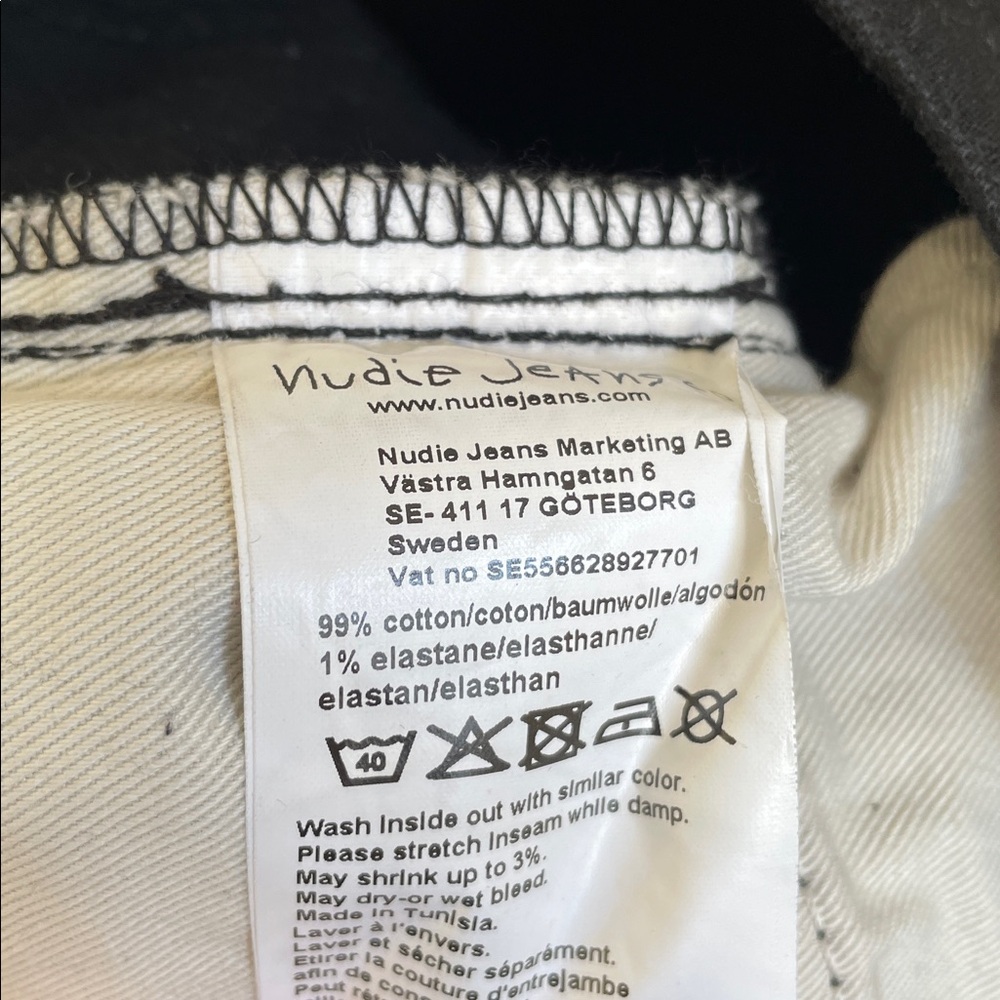 Nudie Jeans - Lean Dean Classic Skinny Jeans - Black - 32 x 32 - Picture 14 of 15